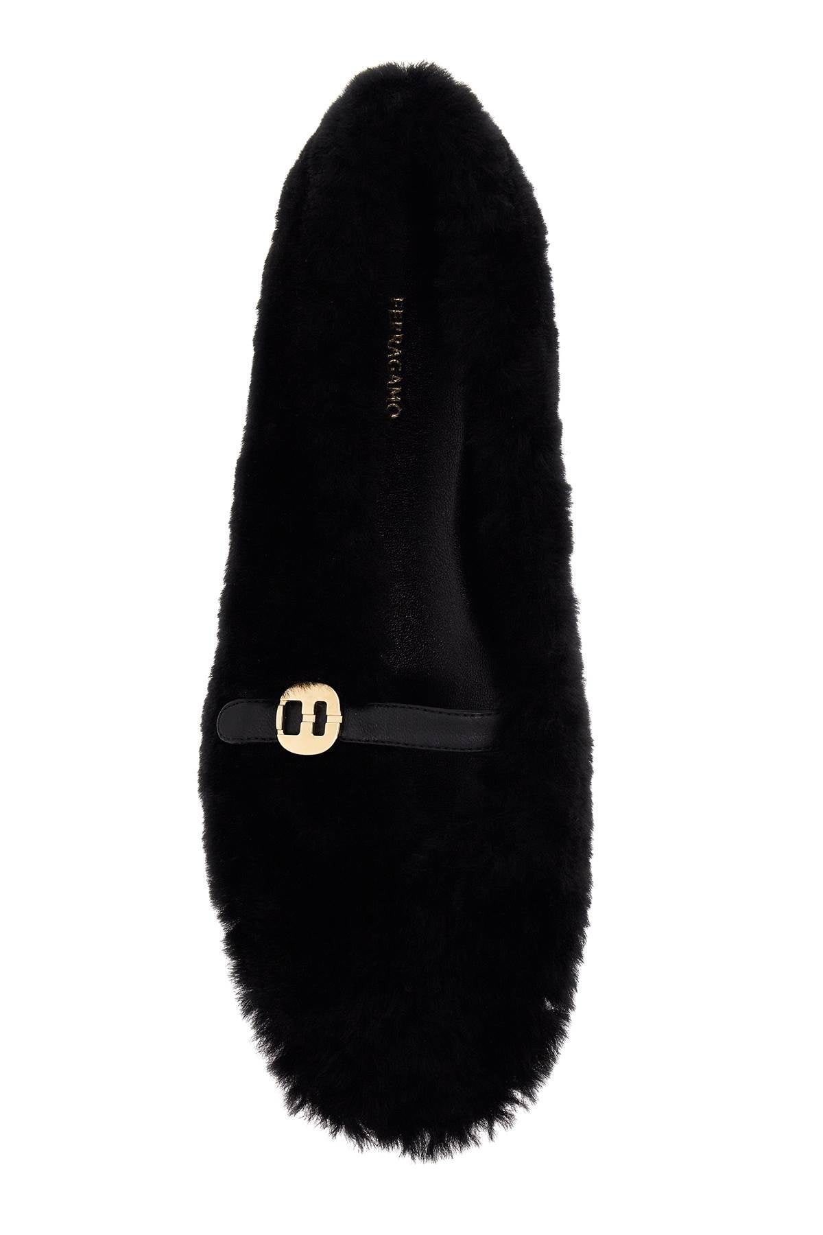 FERRAGAMO shearling ballet flats