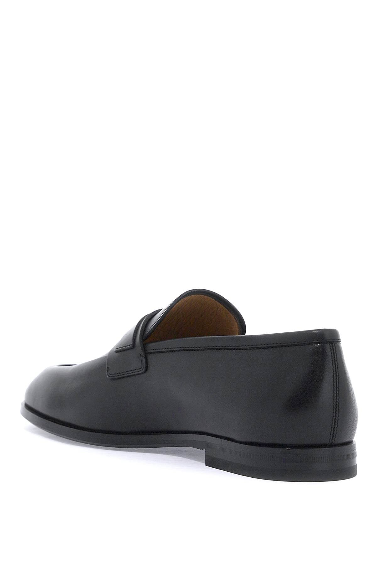 FERRAGAMO smooth leather loafers with gancini