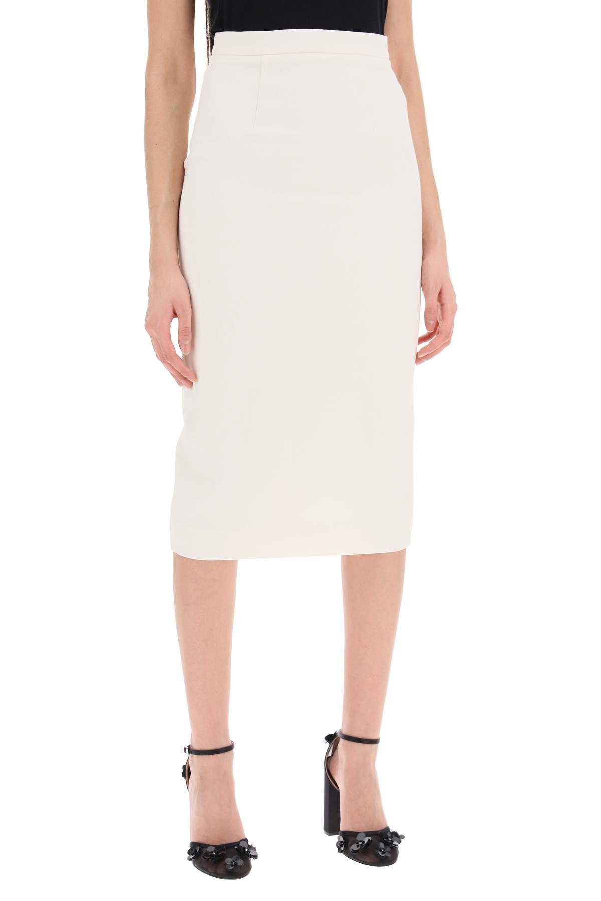 ROLAND MOURET midi cady skirt in