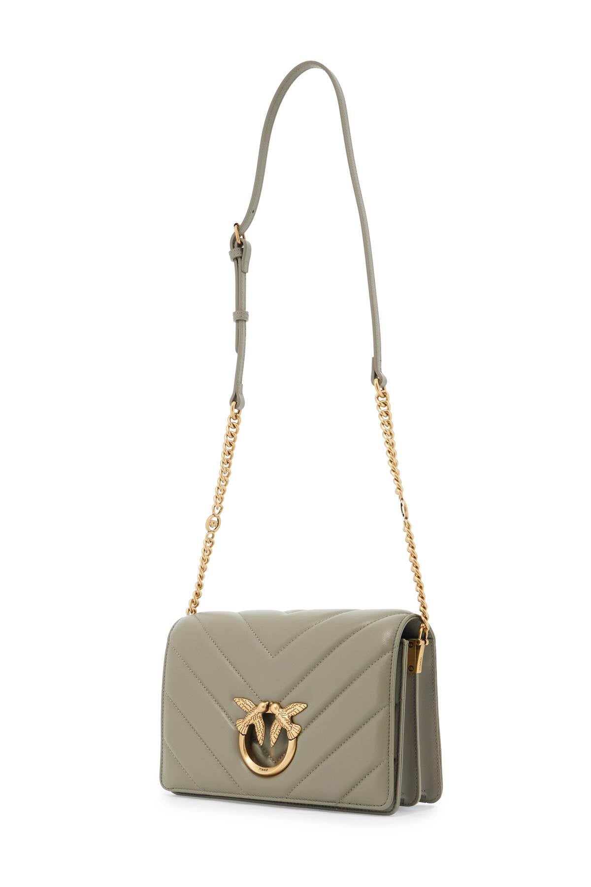 PINKO love click big chevron bag