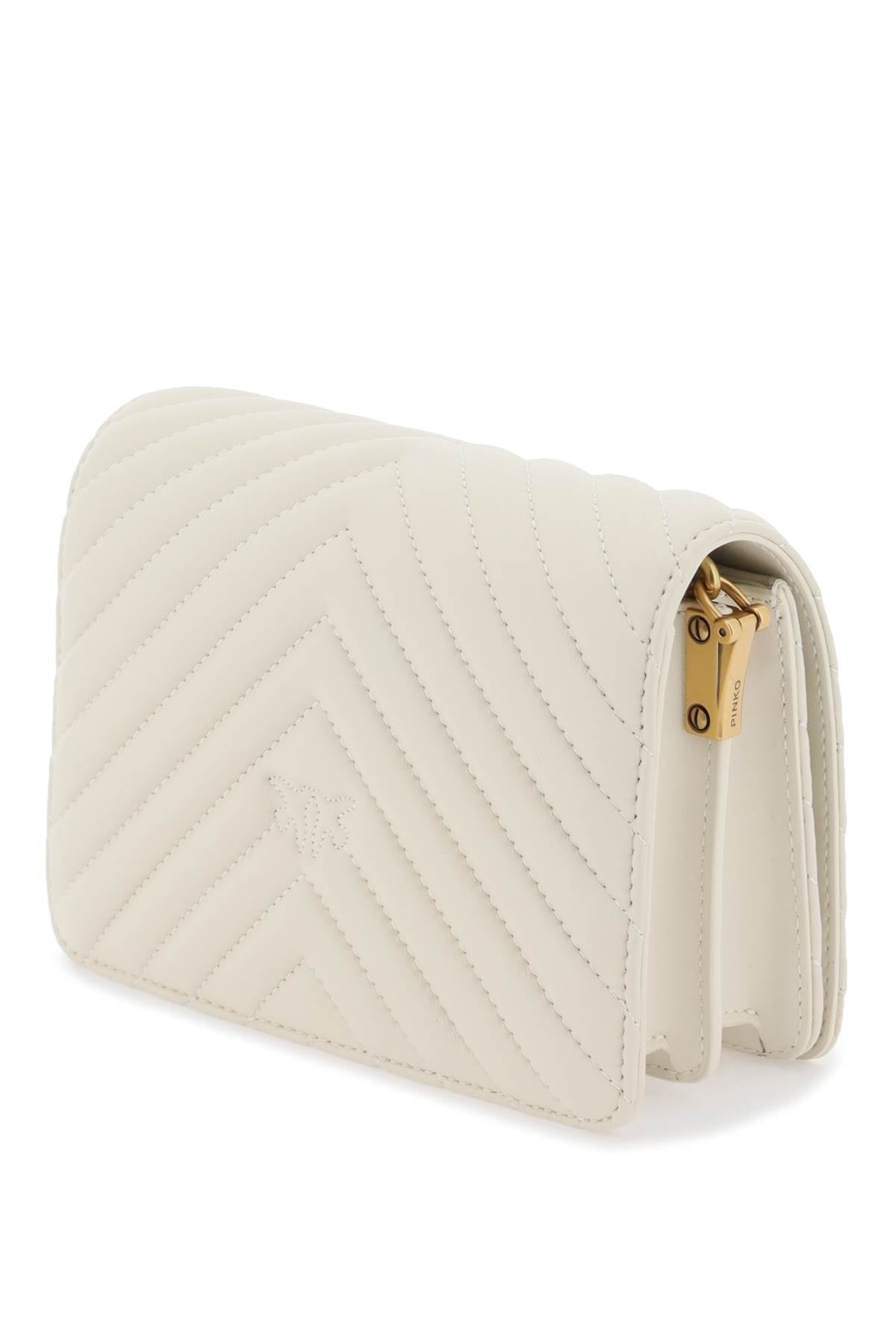 PINKO love click mini chevron bag