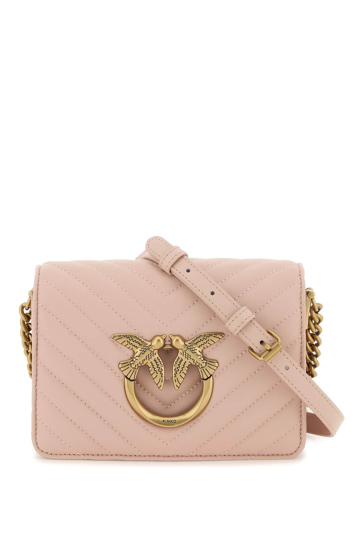 PINKO love click mini chevron bag