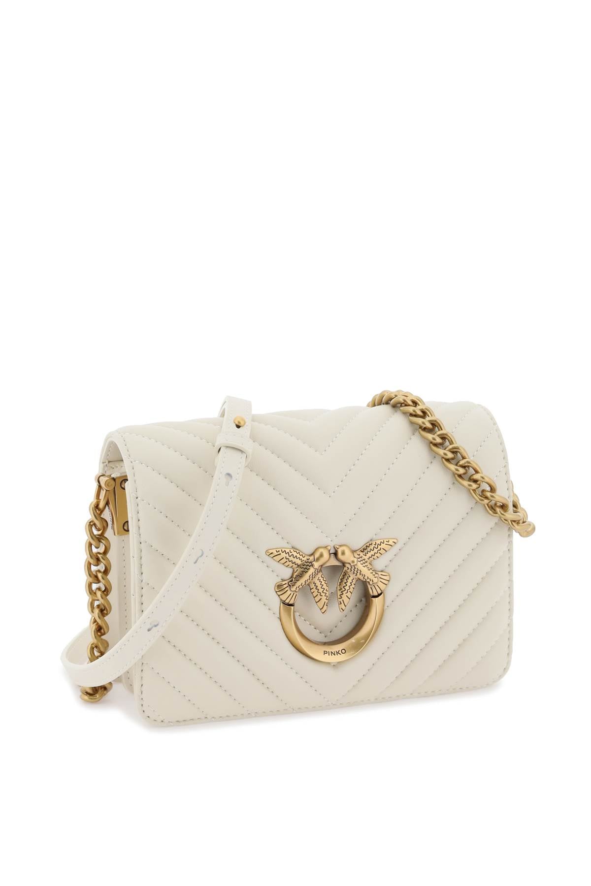 PINKO love click mini chevron bag