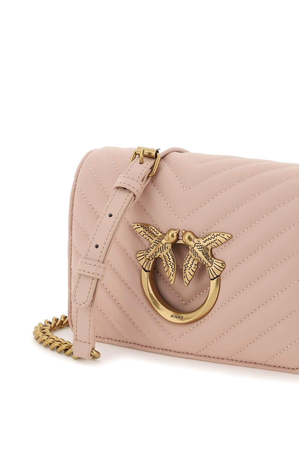 PINKO love click mini chevron bag