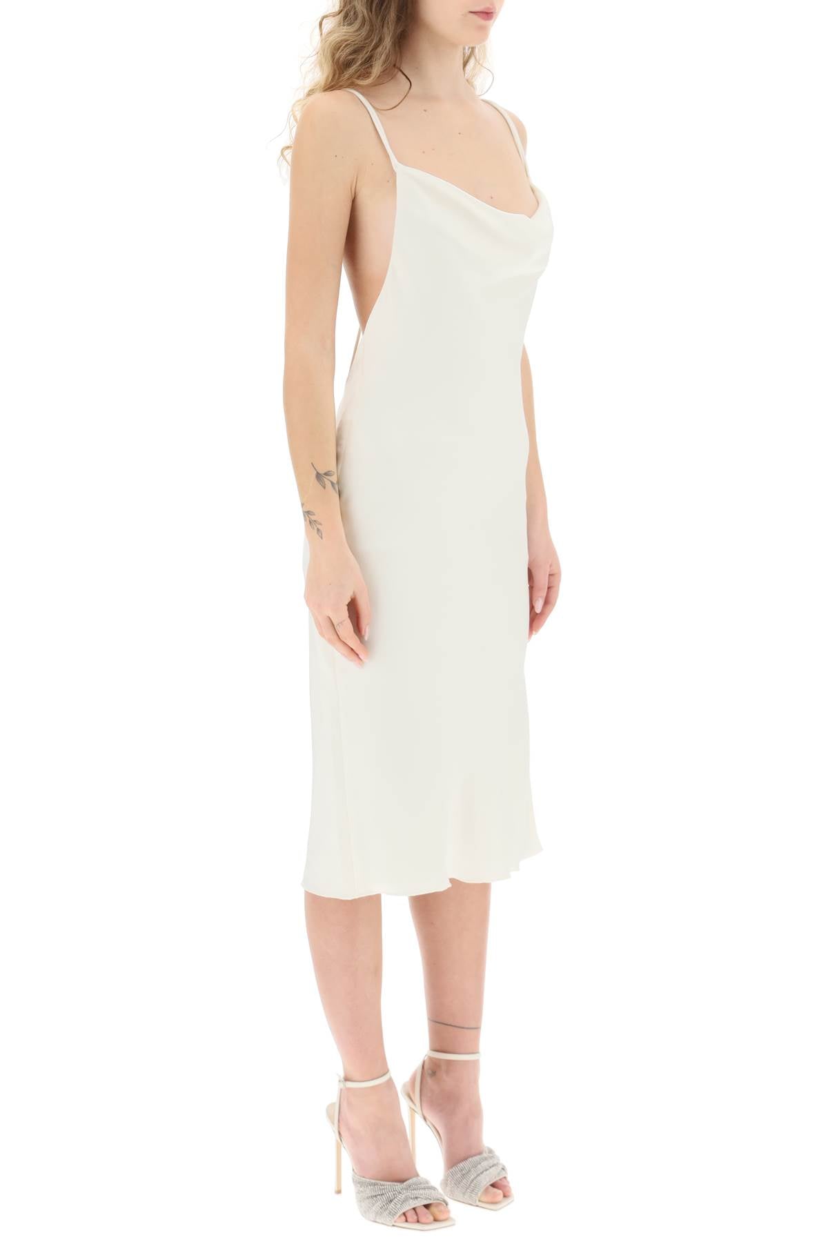 ROTATE responsible satin midi dress