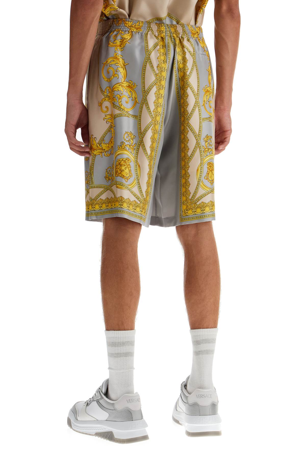 VERSACE silk bermuda shorts 'cup of