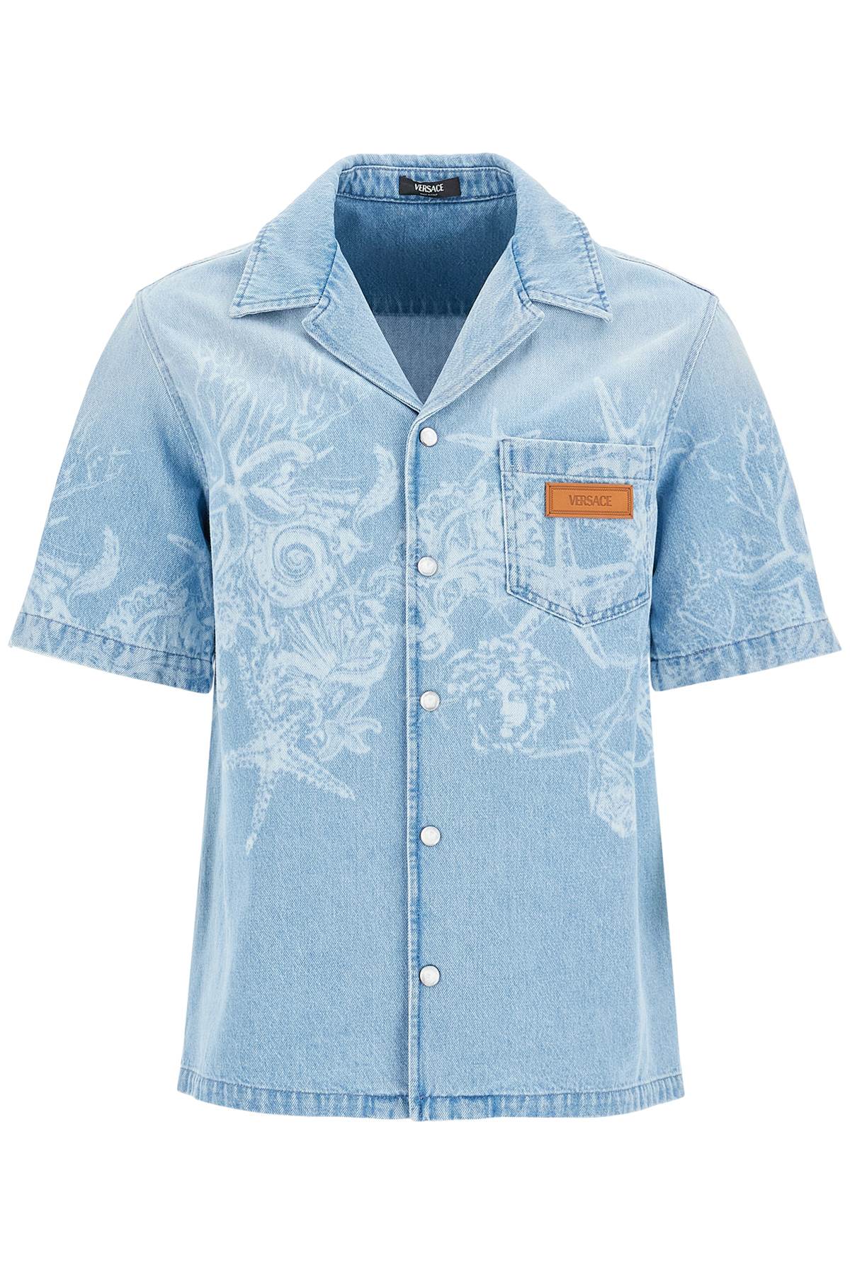 VERSACE barocco sea denim shirt