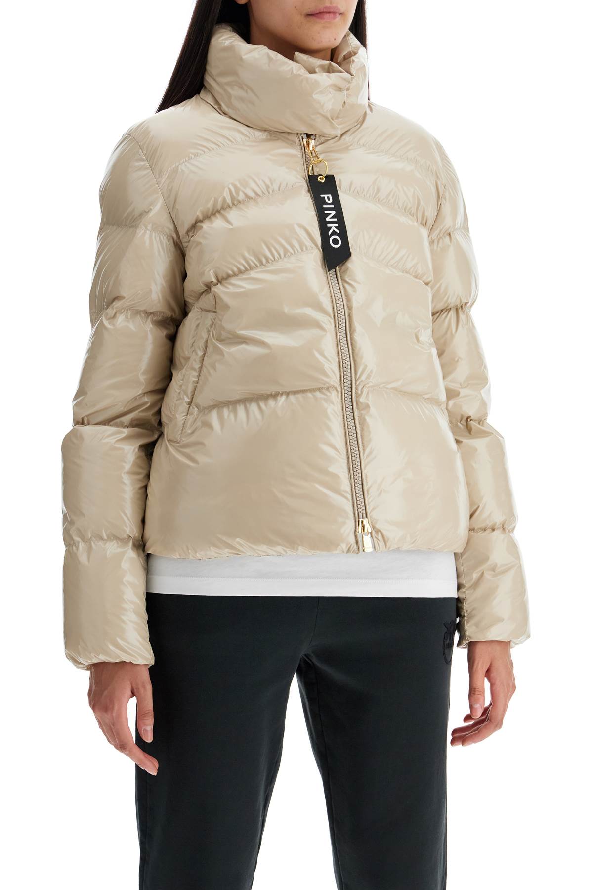 PINKO "crystal nylon down jacket"