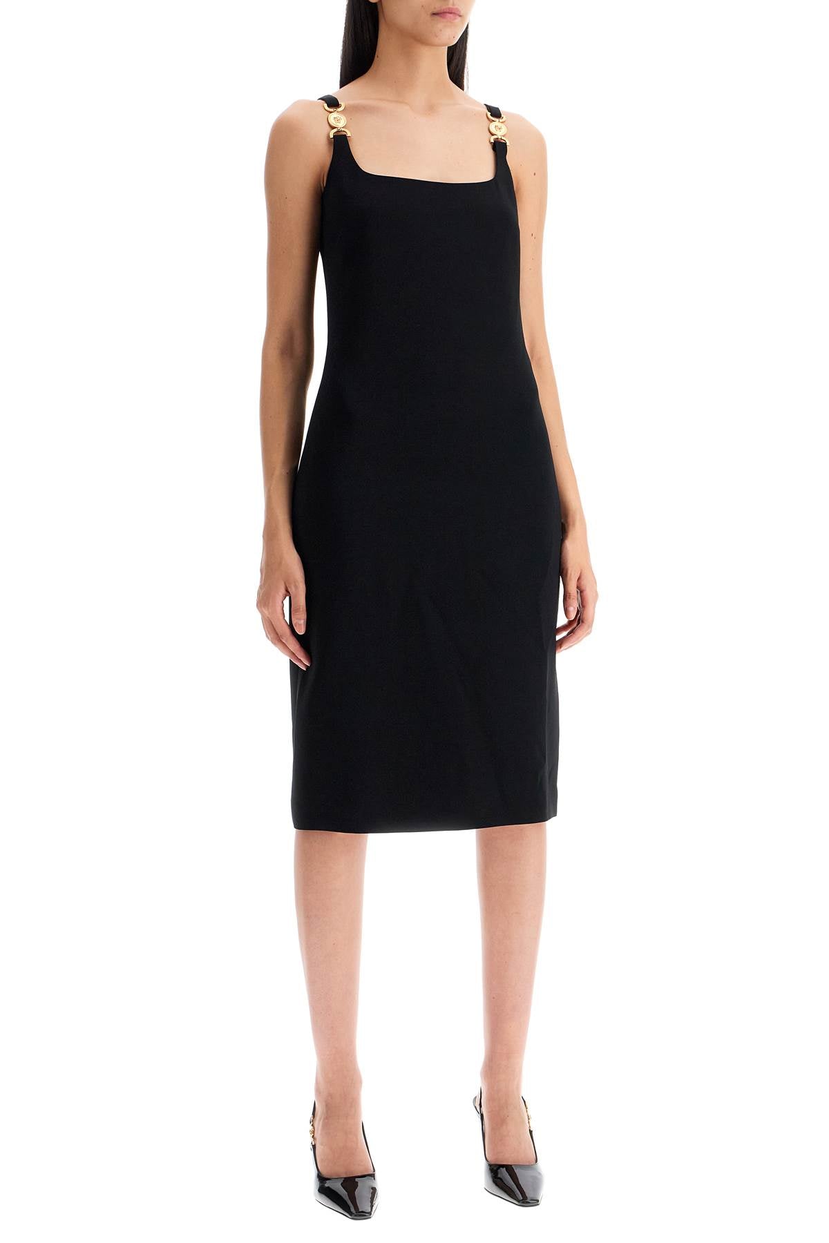 VERSACE stretch cady sheath dress