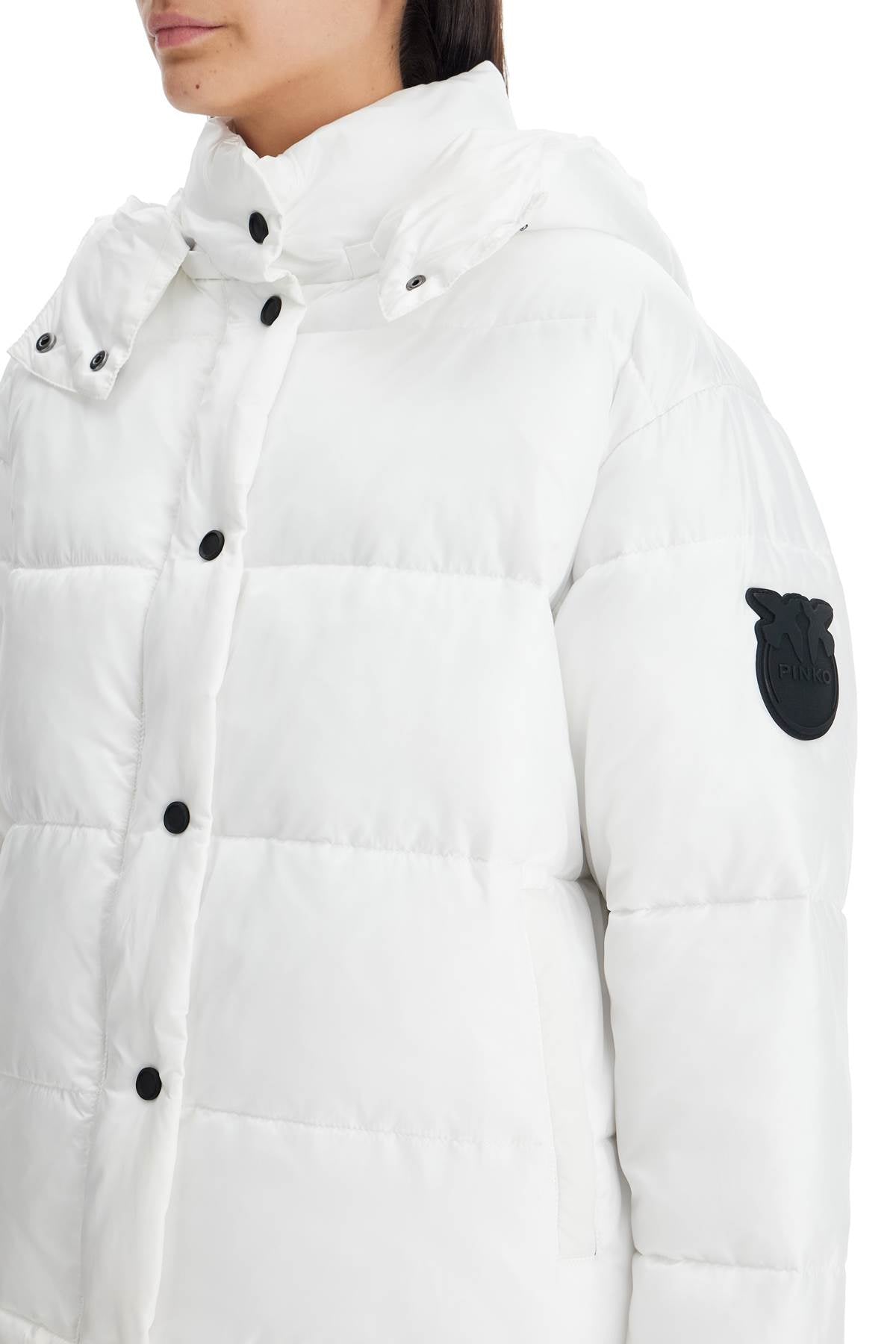 PINKO "down jacket with logo patch