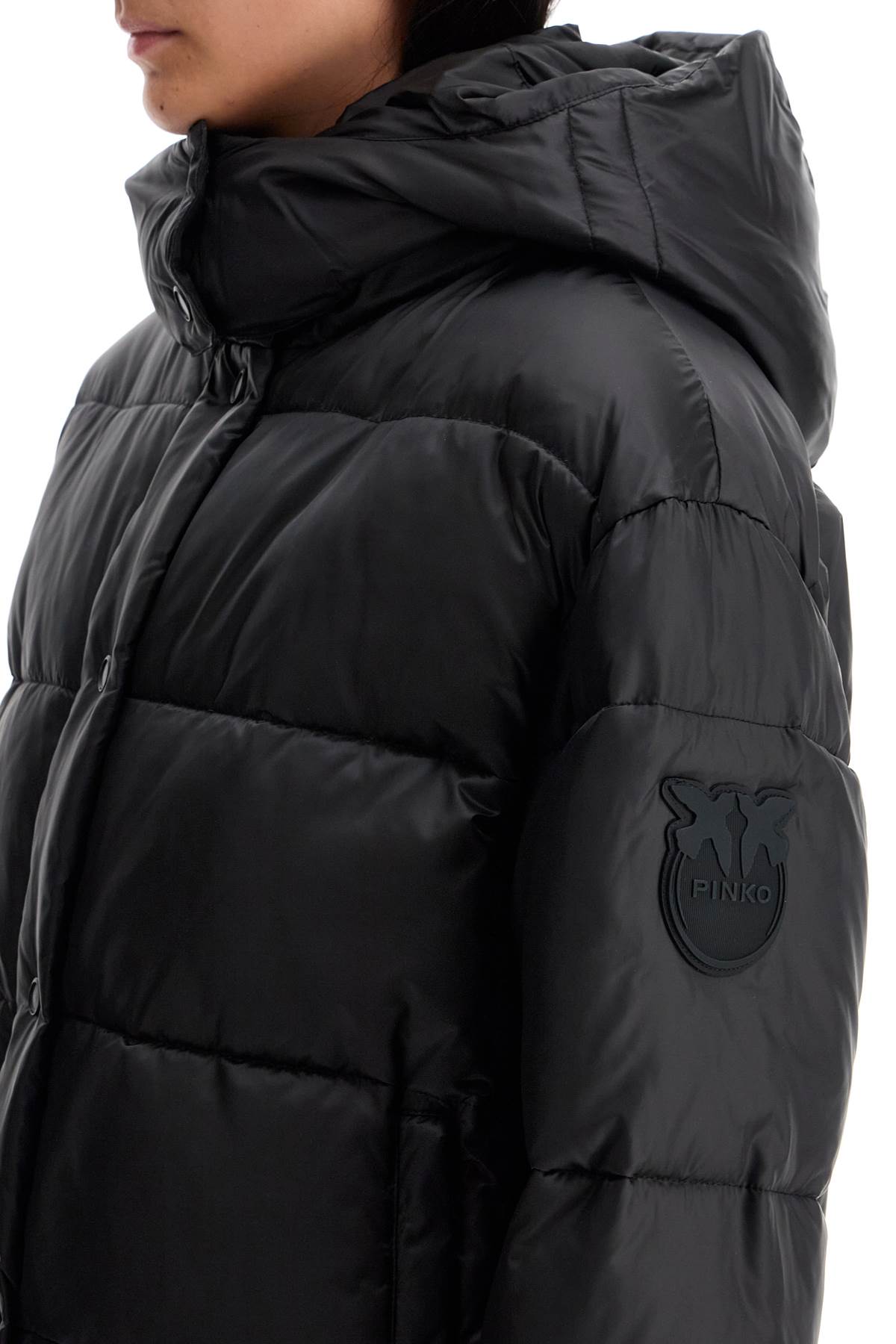 PINKO "down jacket with logo patch