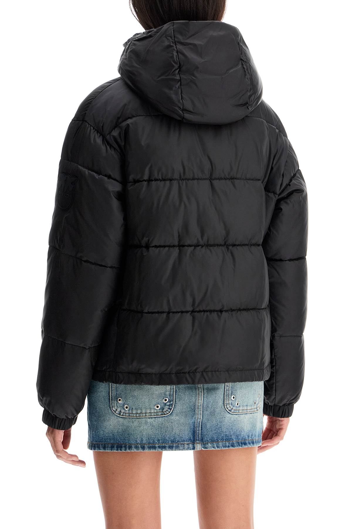 PINKO "down jacket with logo patch