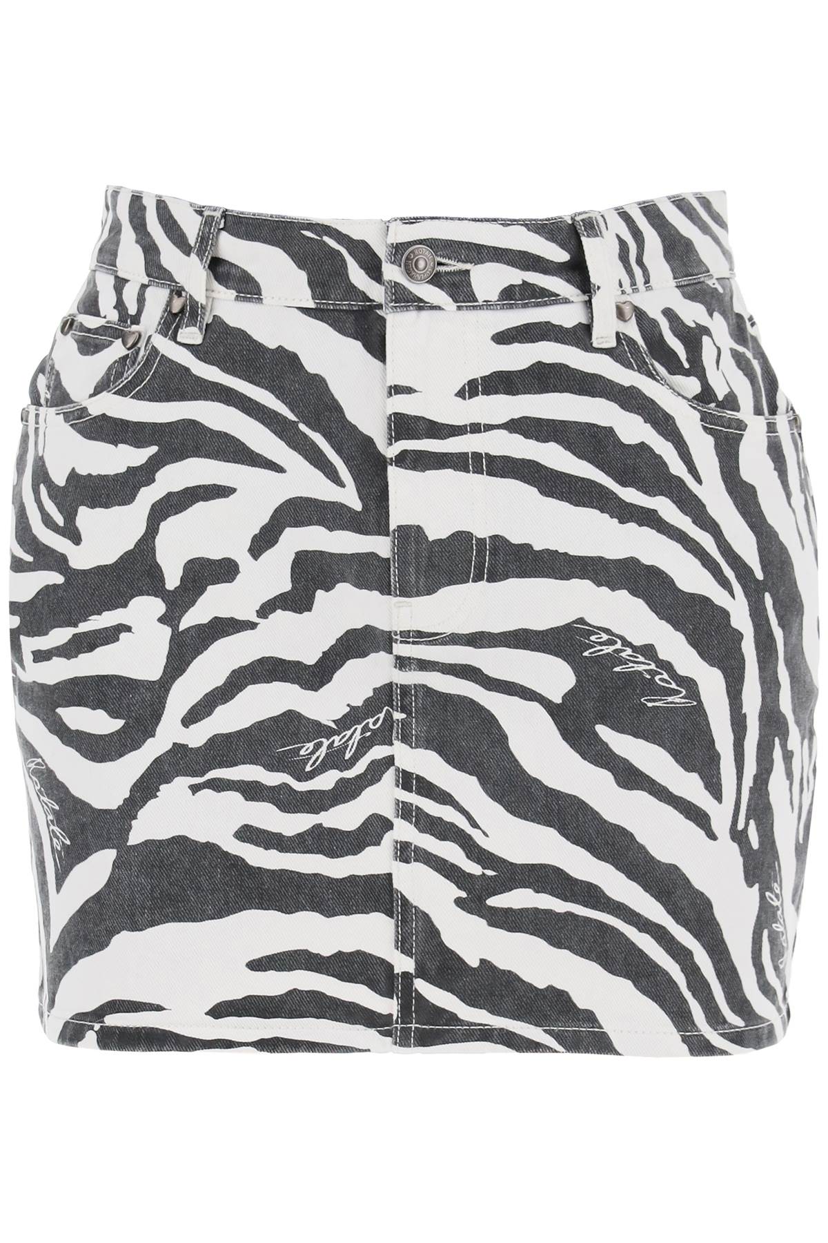 ROTATE "denim zebra print mini