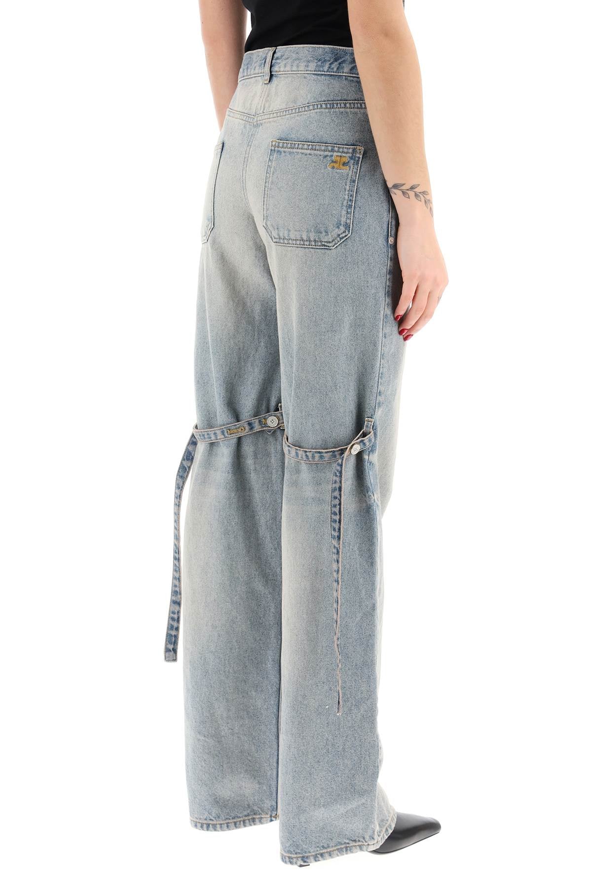 COURREGES "denim sailor-style baggy