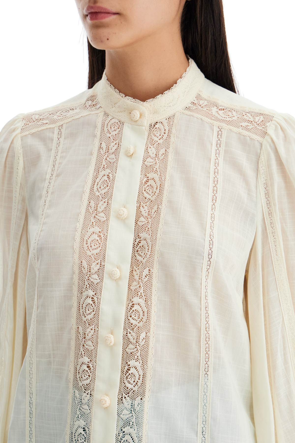 ZIMMERMANN halliday lace-trimmed shirt