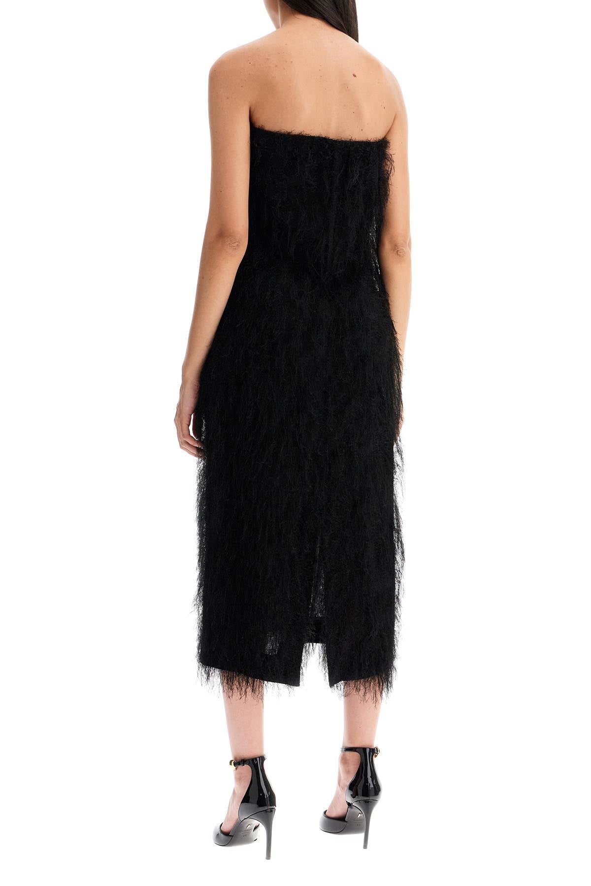 FERRAGAMO fringe-trimmed sheath