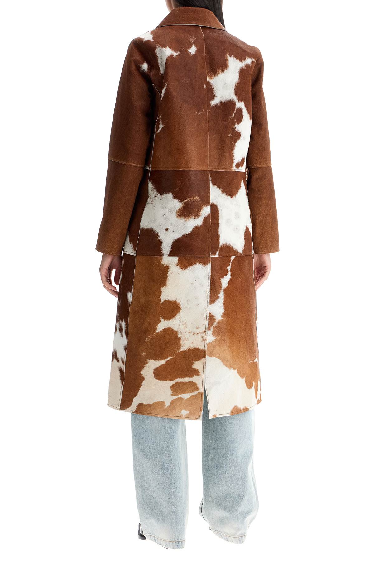 SAKS POTTS long gio coat in pony hair