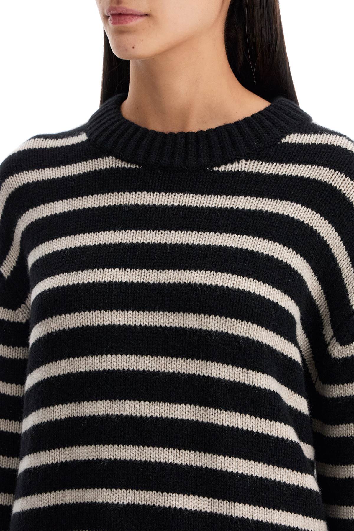 LISA YANG striped cashmere sony pullover sweater