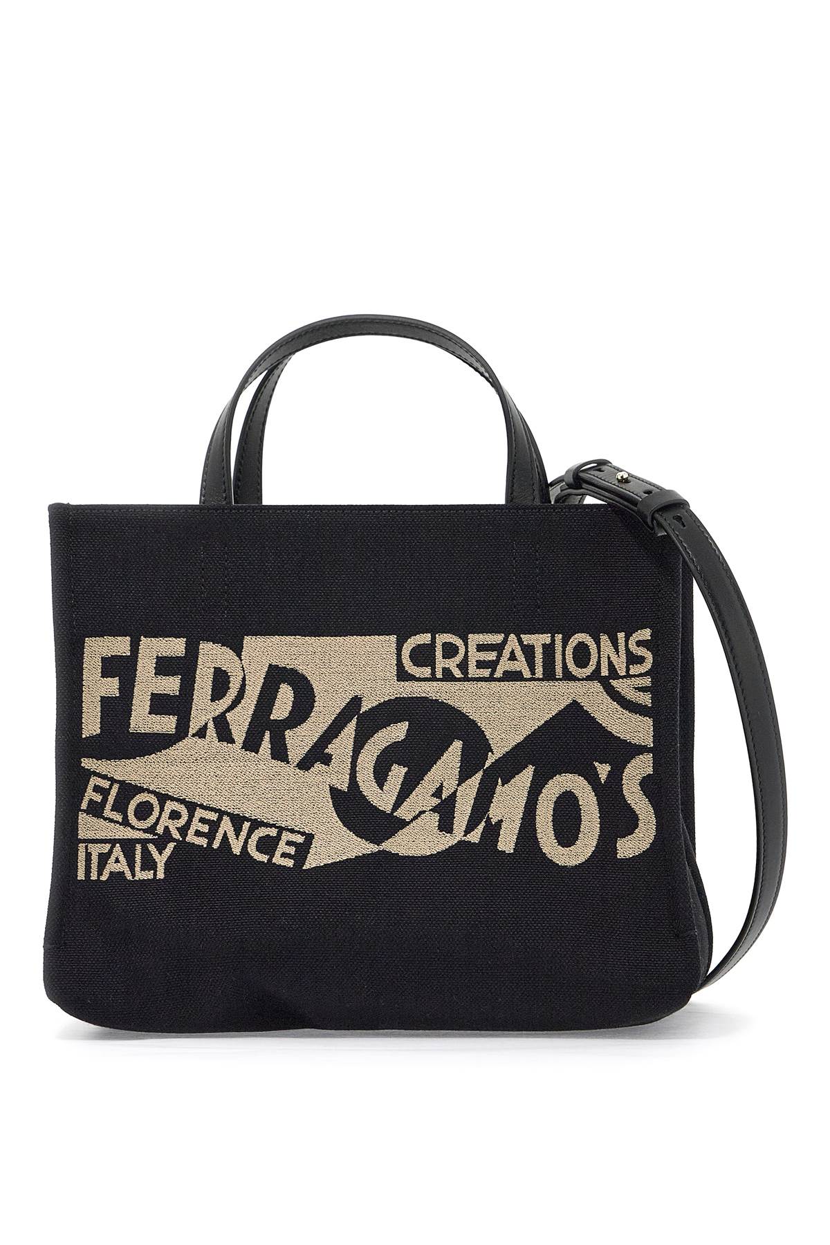 FERRAGAMO logo printed small tote bag