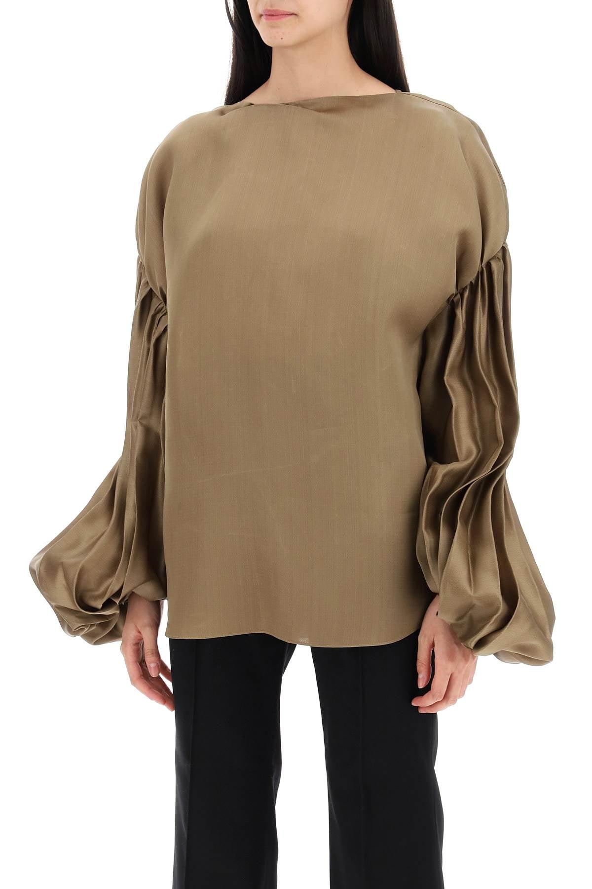 KHAITE "quico blouse with puffed sleeves