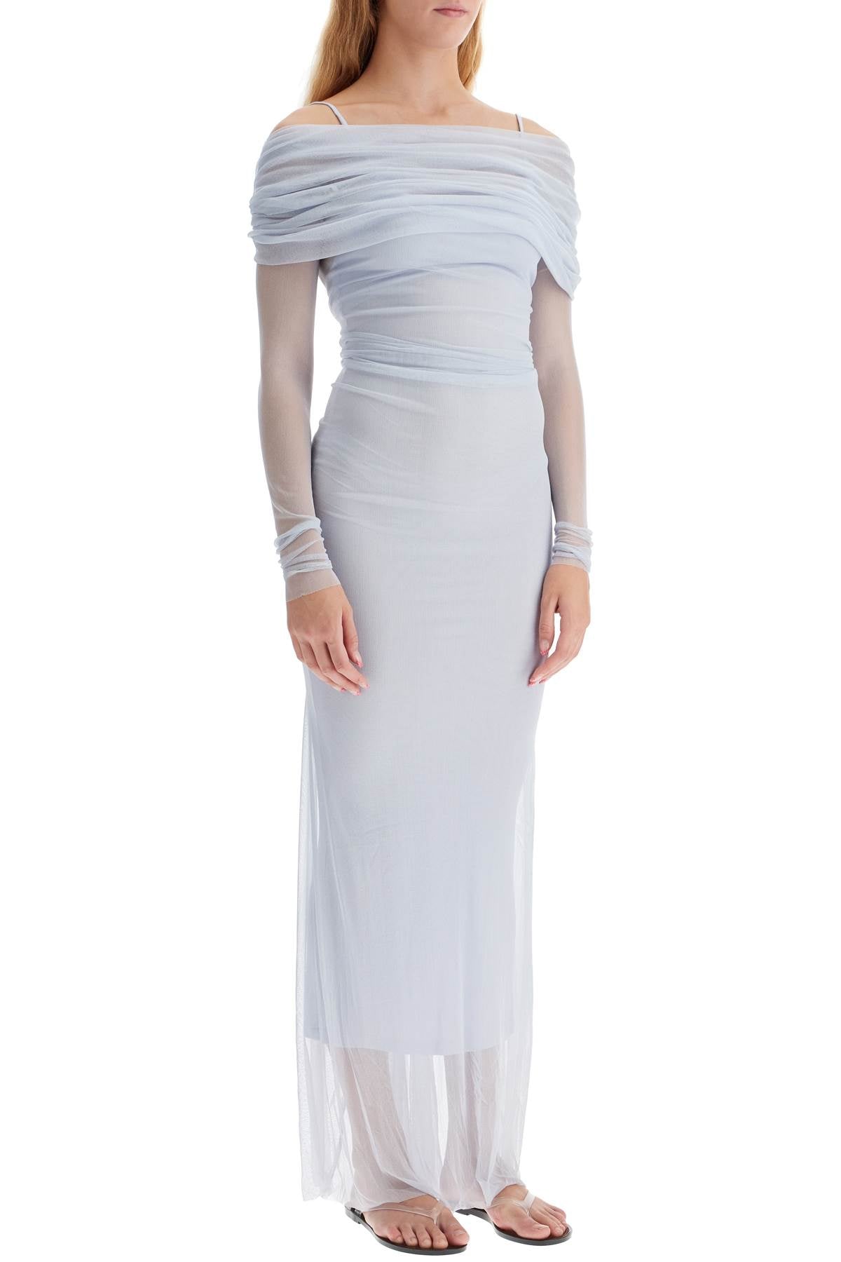 CHRISTOPHER ESBER maxi off-shoulder silk tulle dress