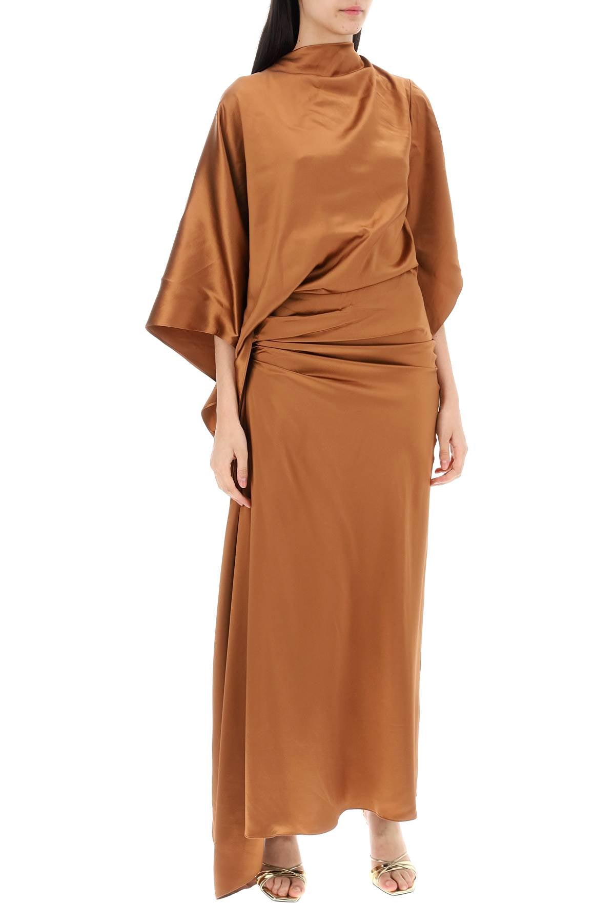 CHRISTOPHER ESBER cusco silk draped midi dress