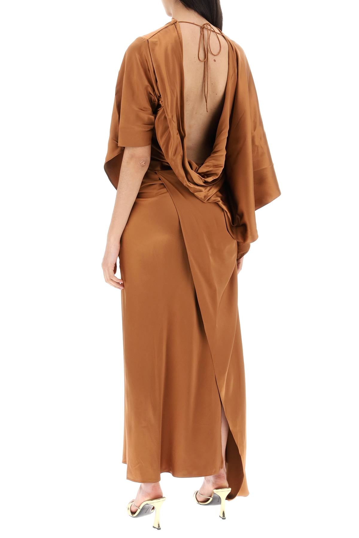 CHRISTOPHER ESBER cusco silk draped midi dress