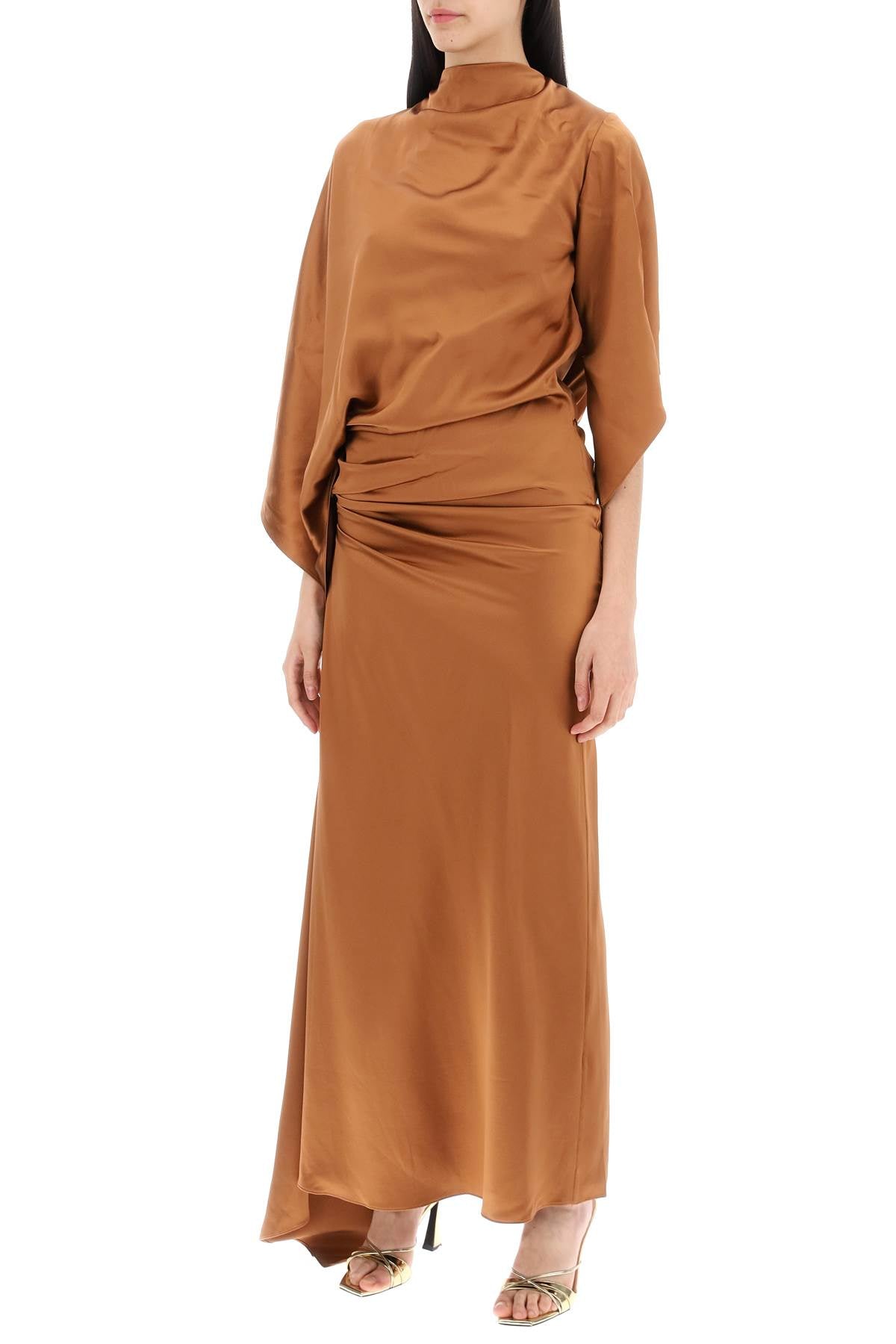 CHRISTOPHER ESBER cusco silk draped midi dress