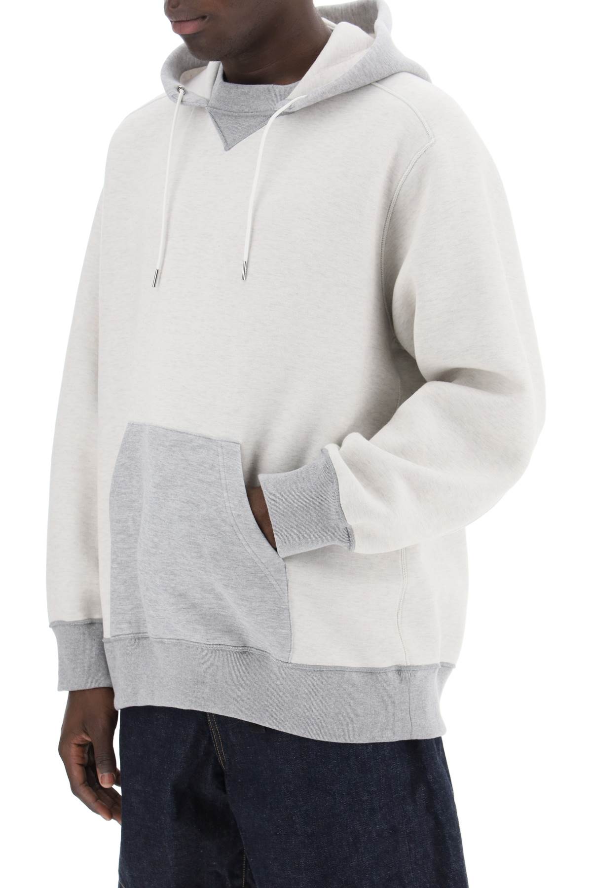 SACAI hooded sweatshirt with reverse