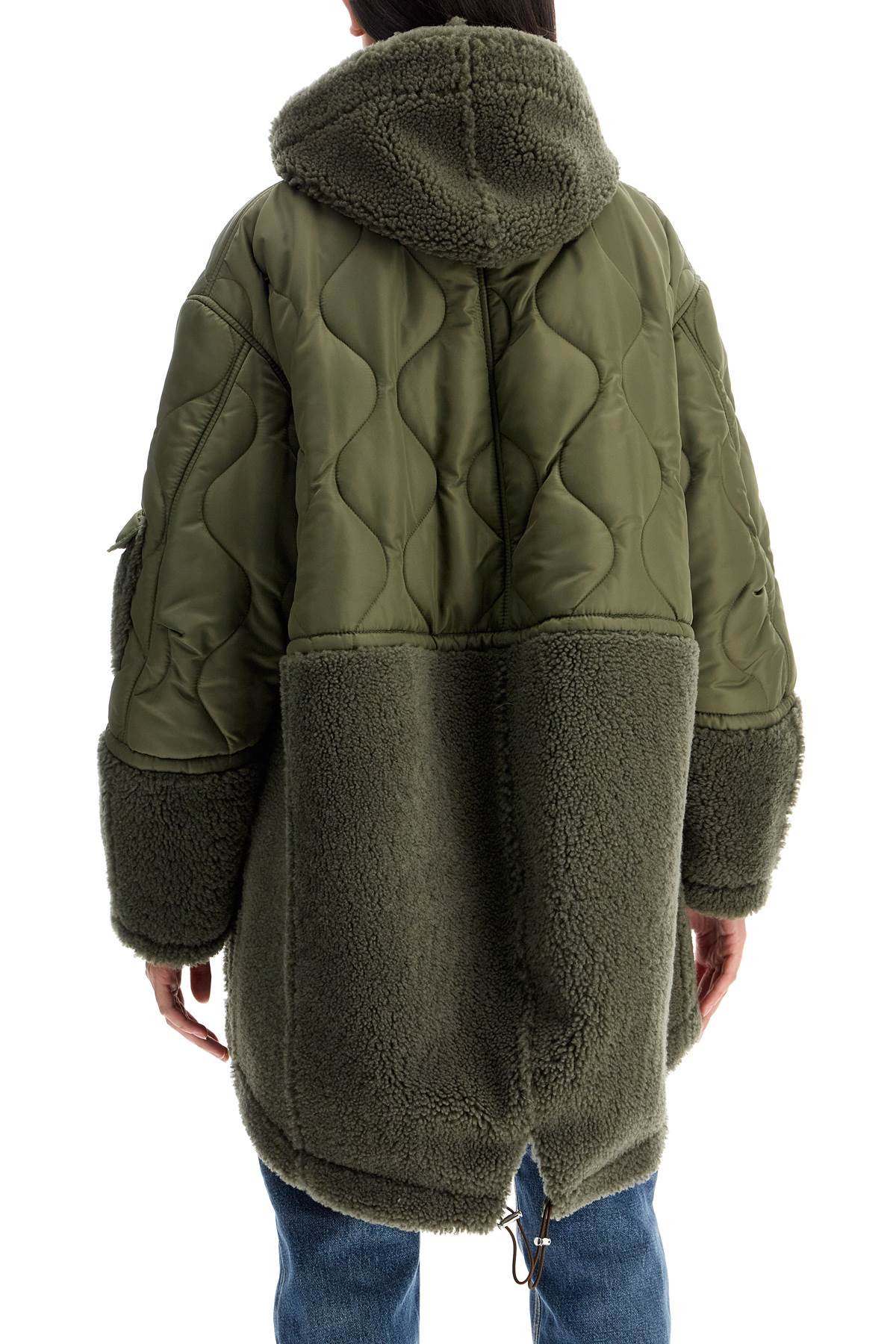 BLANCHA shearling and nylon parka