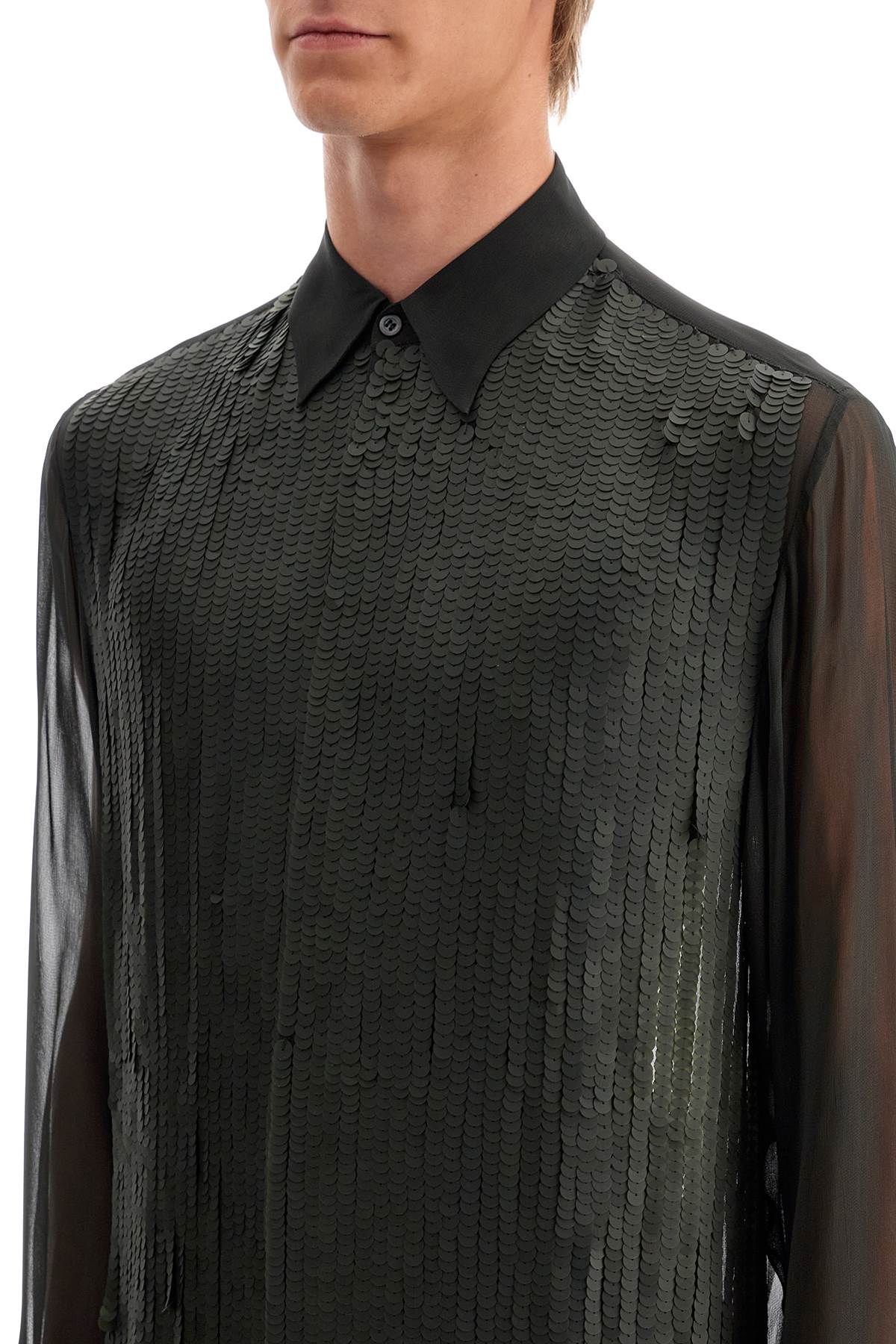 DRIES VAN NOTEN sequined shirt with