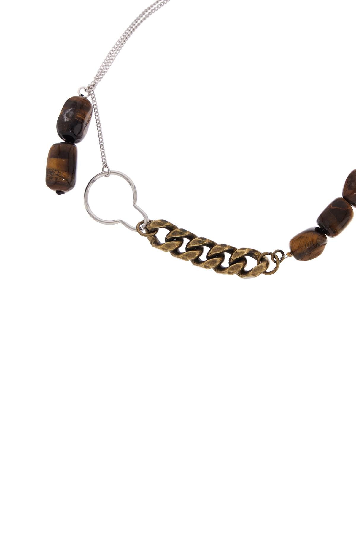 DRIES VAN NOTEN chain necklace with stones