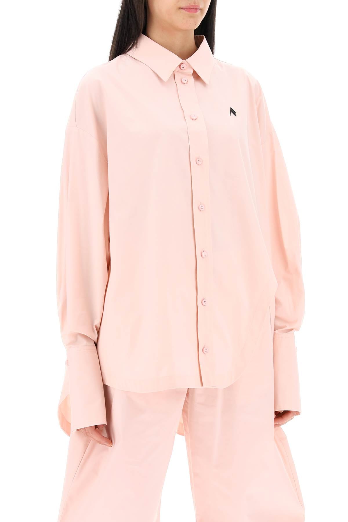 THE ATTICO diana oversized asymmetric shirt