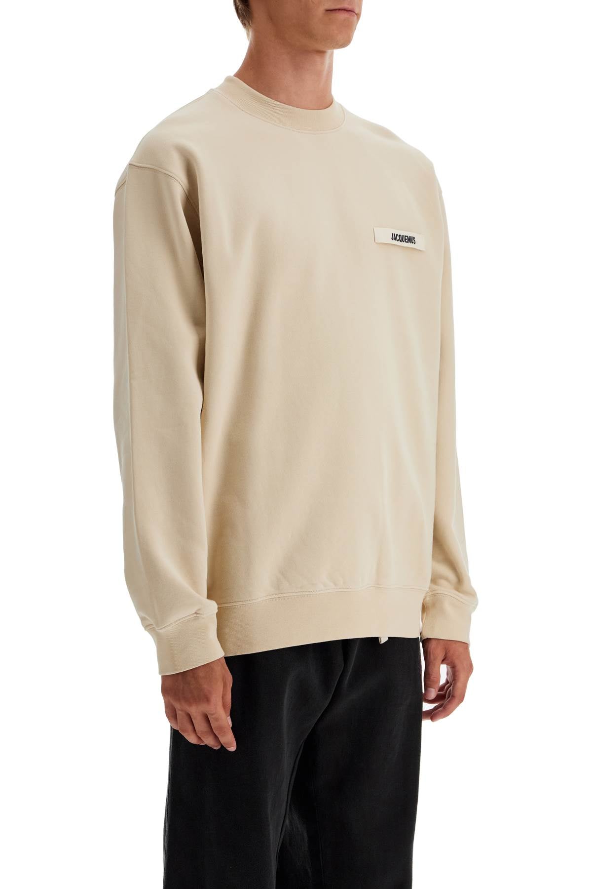 JACQUEMUS 'round neck sweatshirt with gros grain