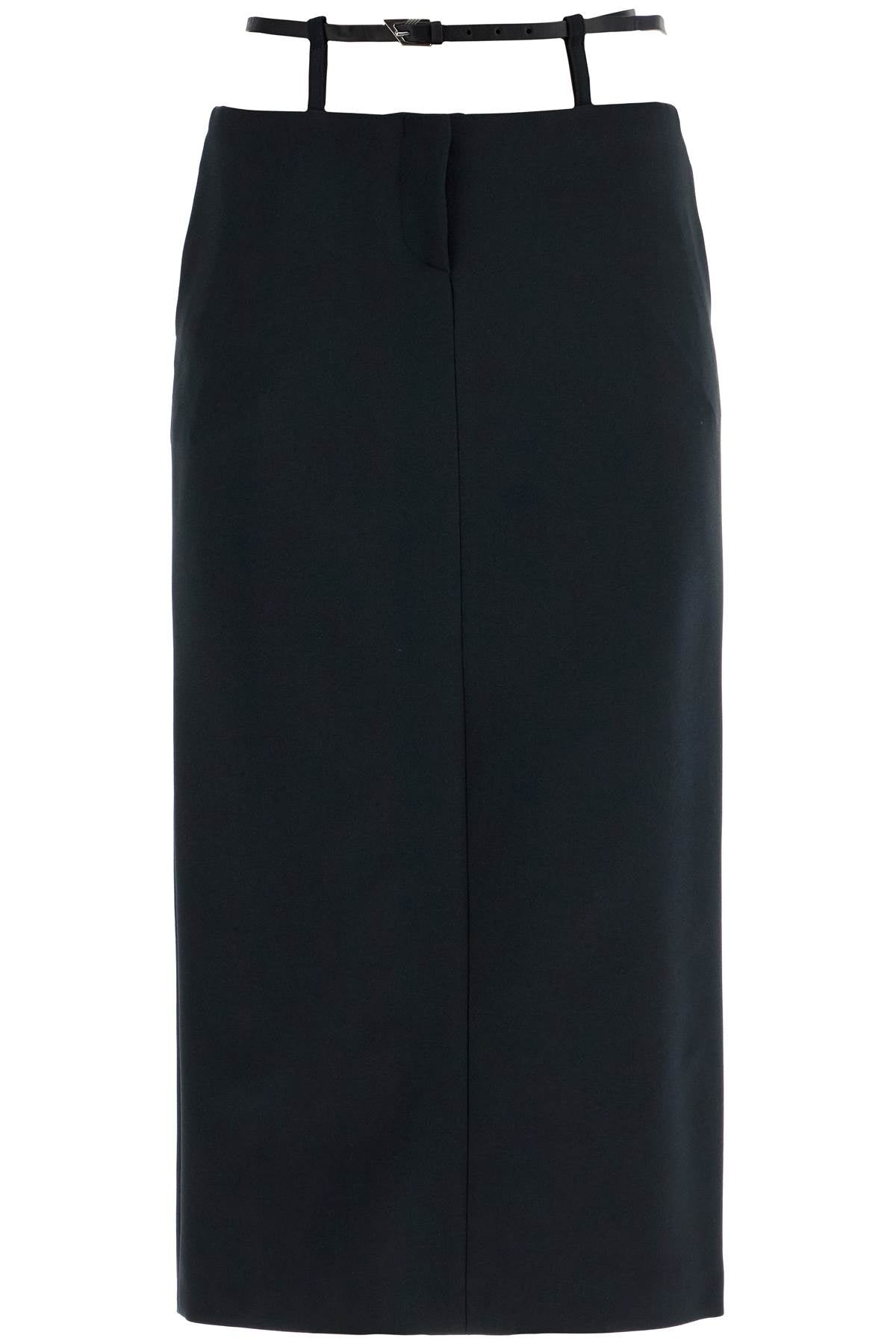 THE ATTICO midi skirt with thin belt