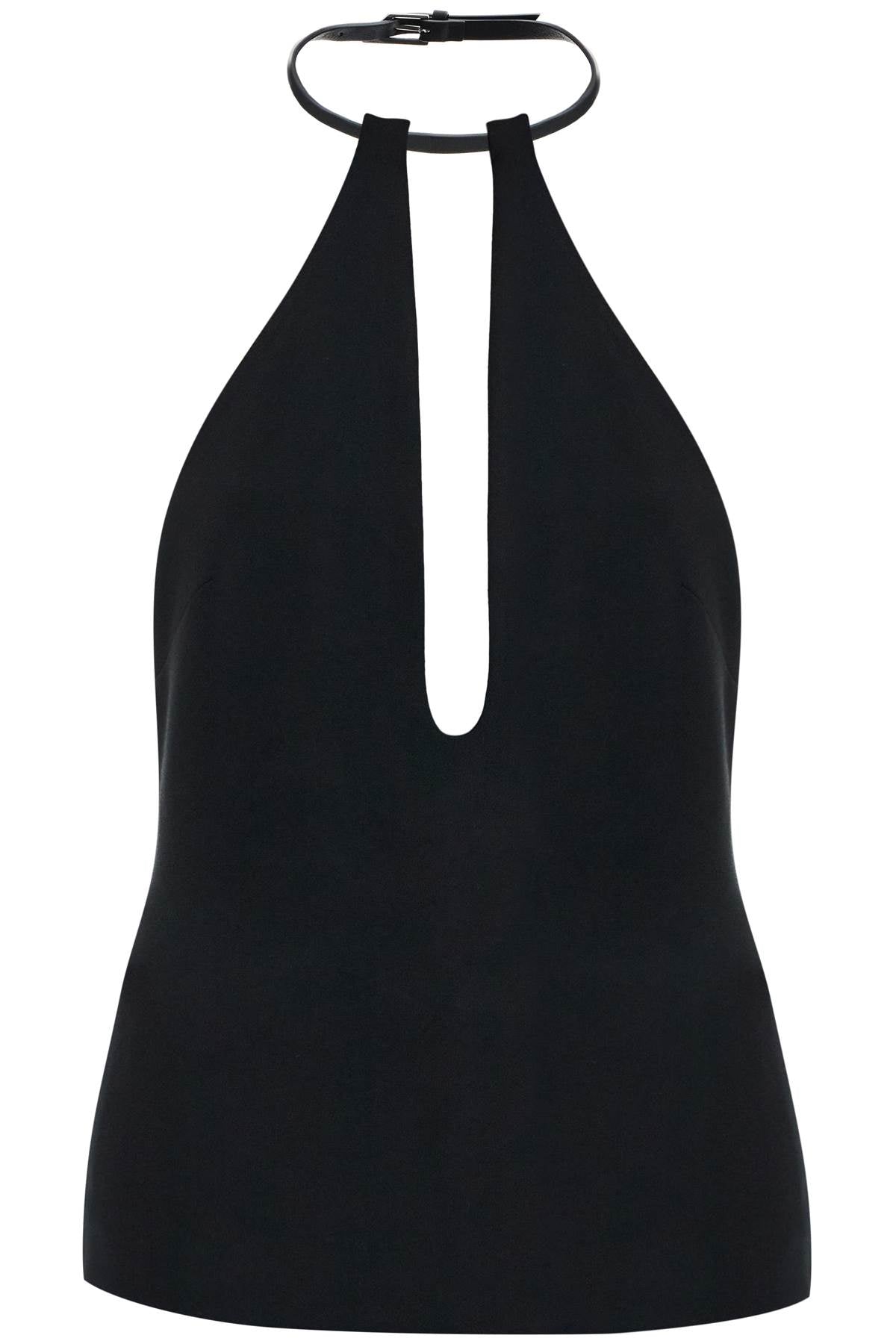 THE ATTICO halter neck top with open