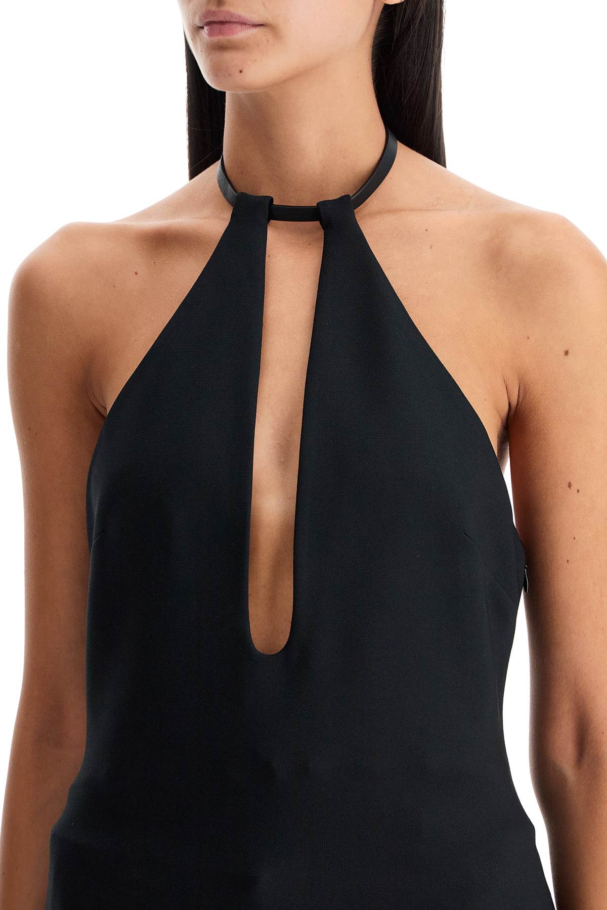 THE ATTICO halter neck top with open