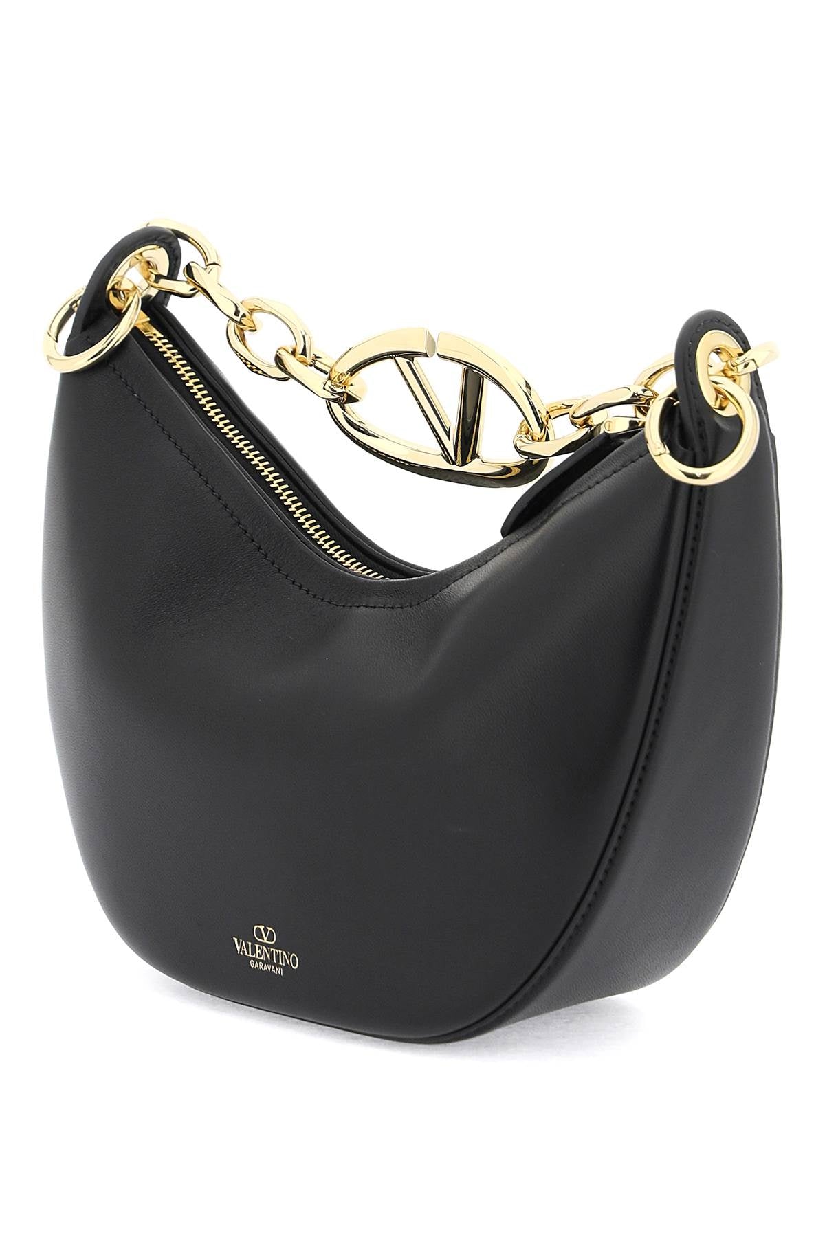 VALENTINO GARAVANI mini vlogo moon bag in nappa leather with chain