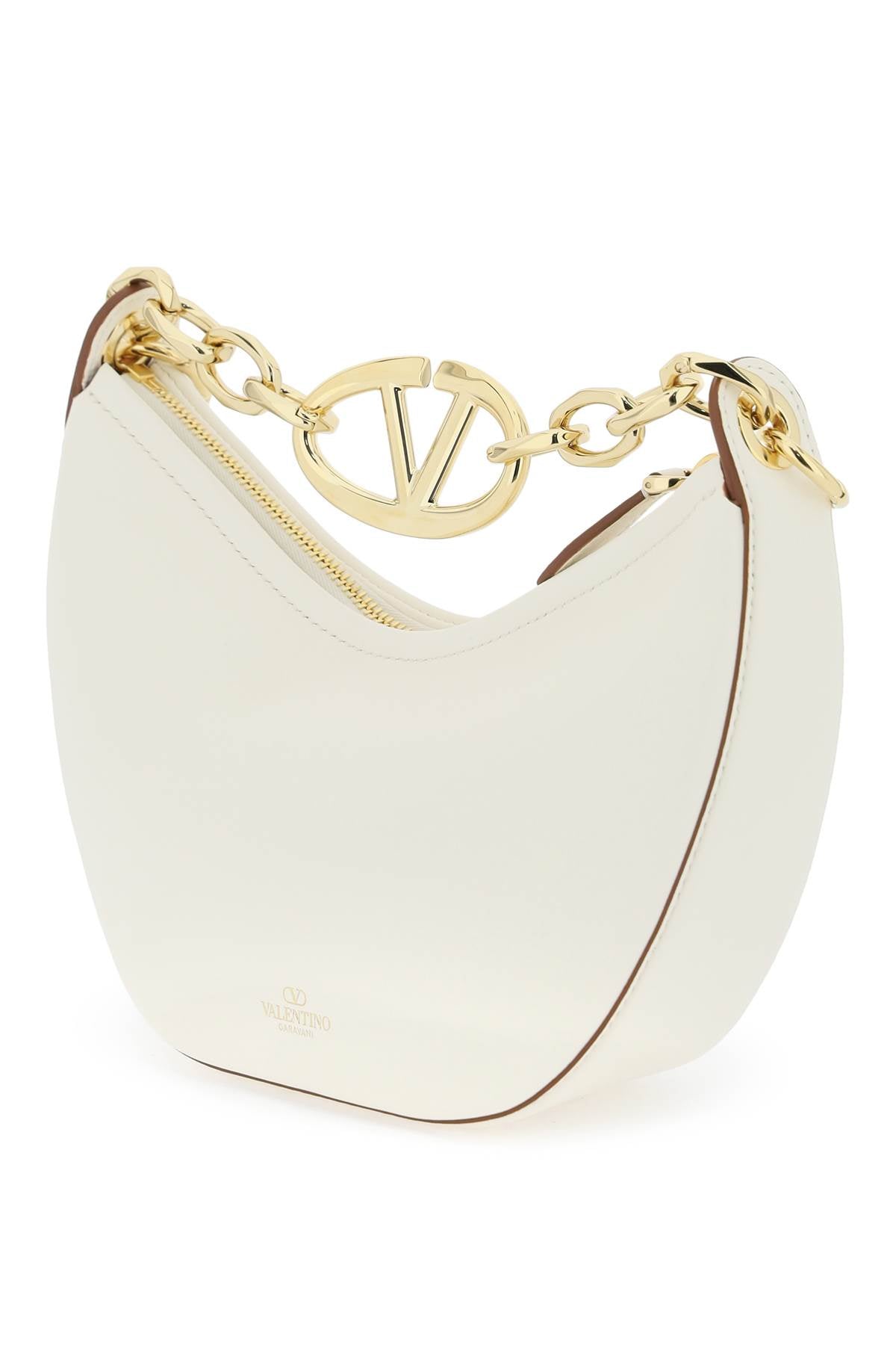 VALENTINO GARAVANI mini vlogo moon bag in nappa leather with chain