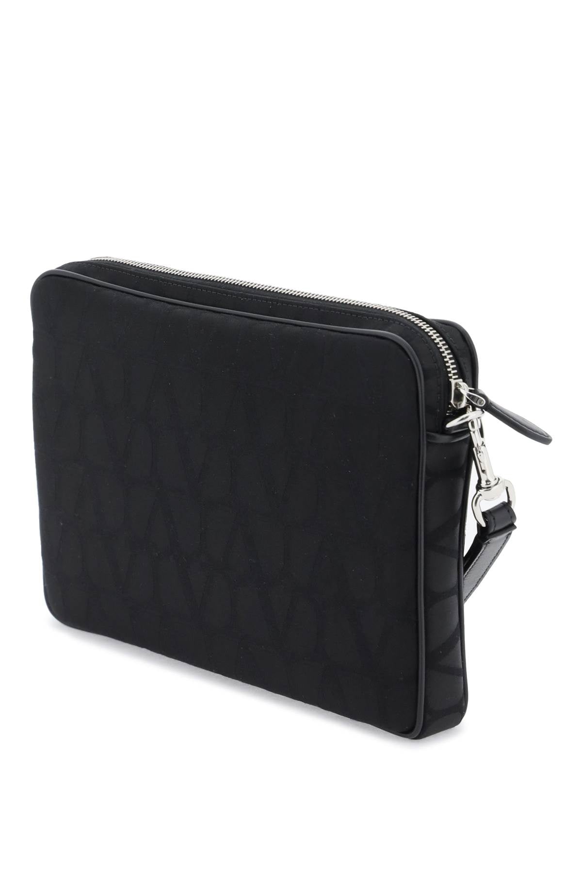 VALENTINO GARAVANI black iconographe pouch