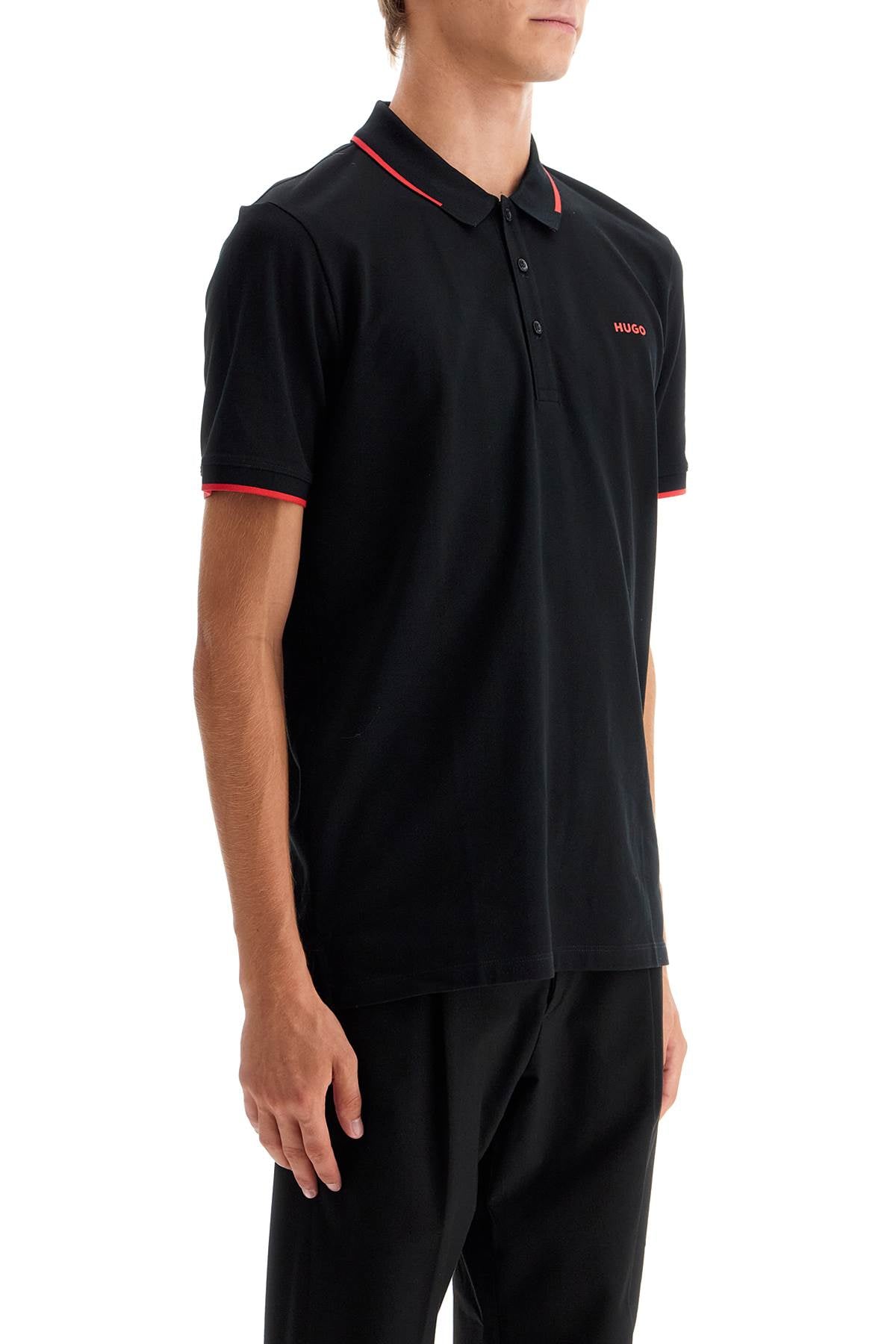 HUGO slim fit piqué polo shirt