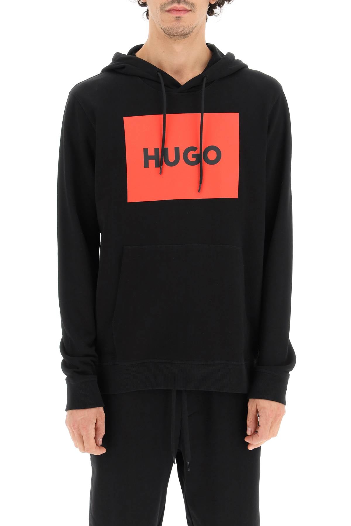 HUGO logo graphic hoodie