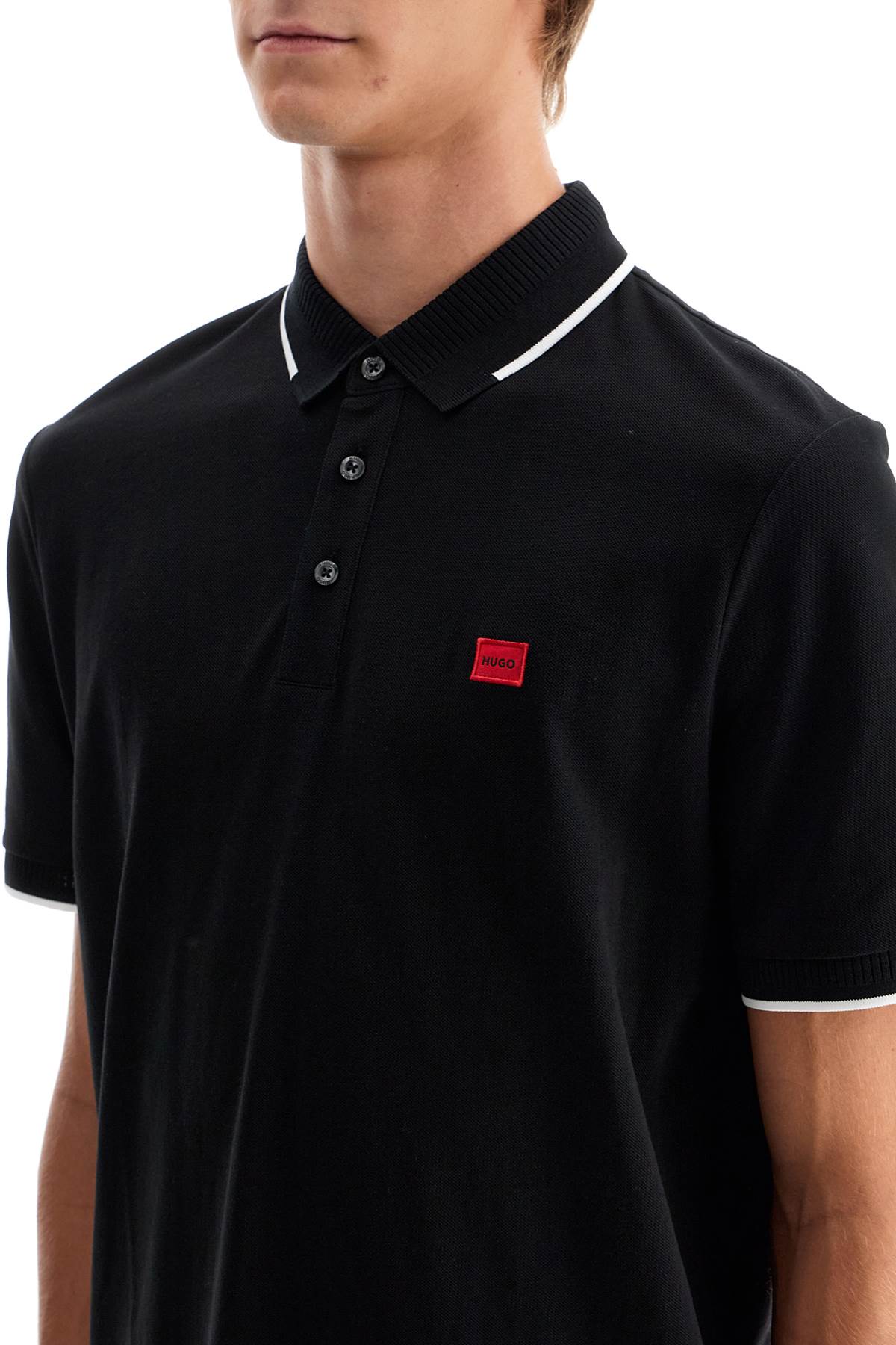 HUGO polo shirt with contrasting finishing details