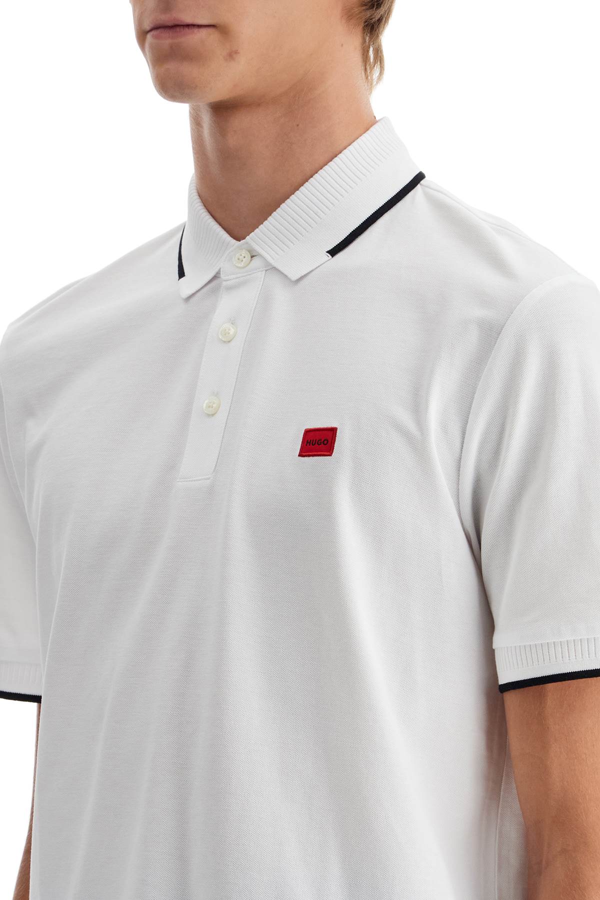 HUGO polo shirt with contrasting finishing details