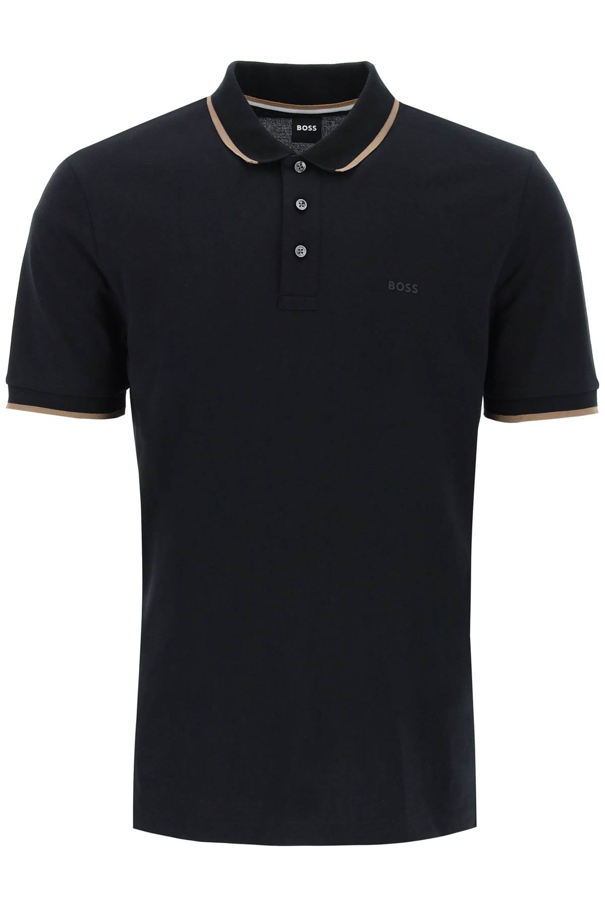 BOSS "contrast trim parlay polo shirt