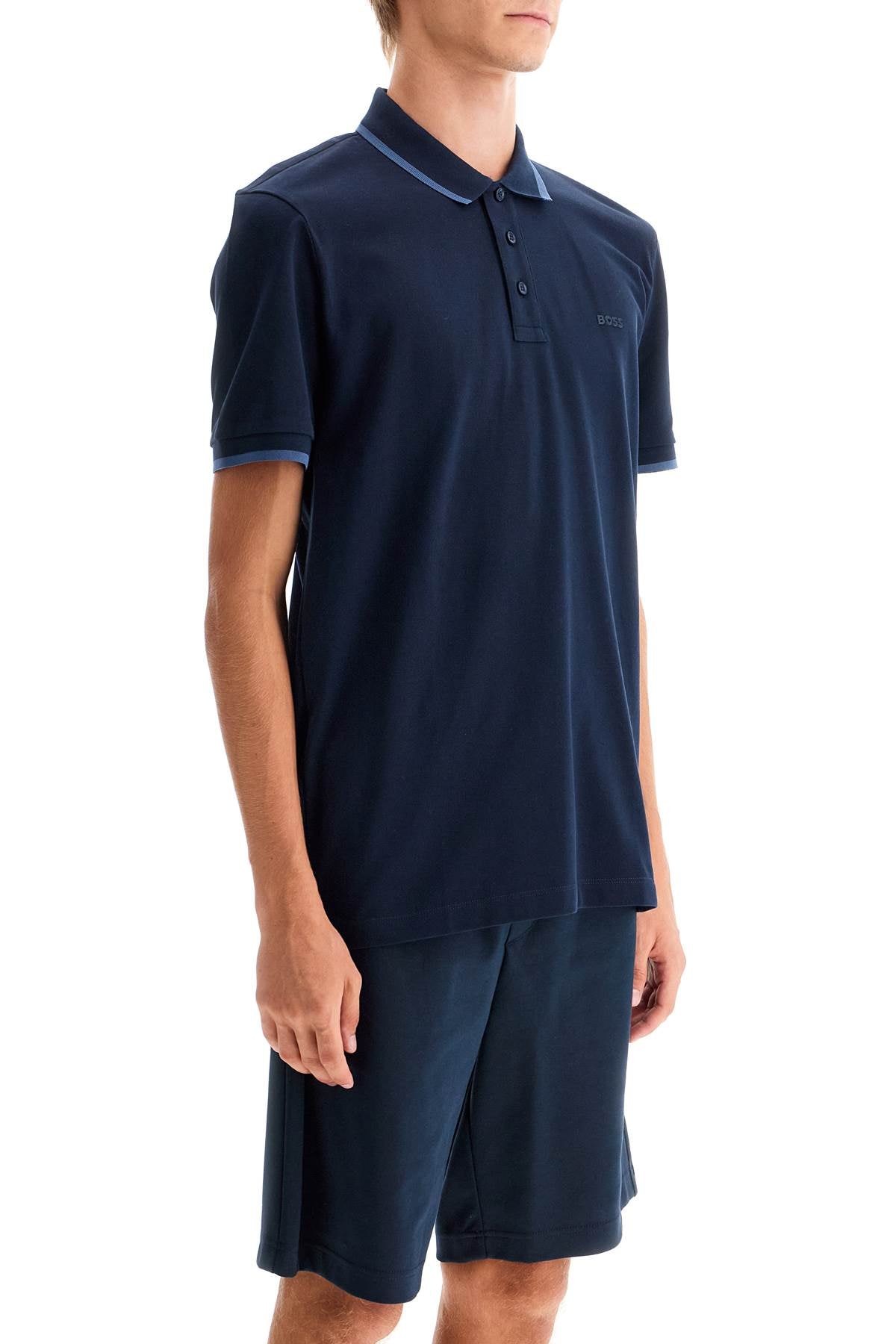 BOSS "contrast trim parlay polo shirt