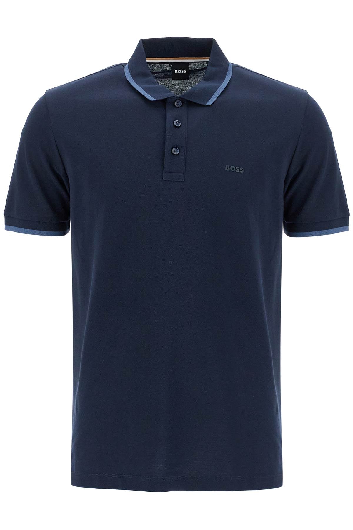 BOSS "contrast trim parlay polo shirt