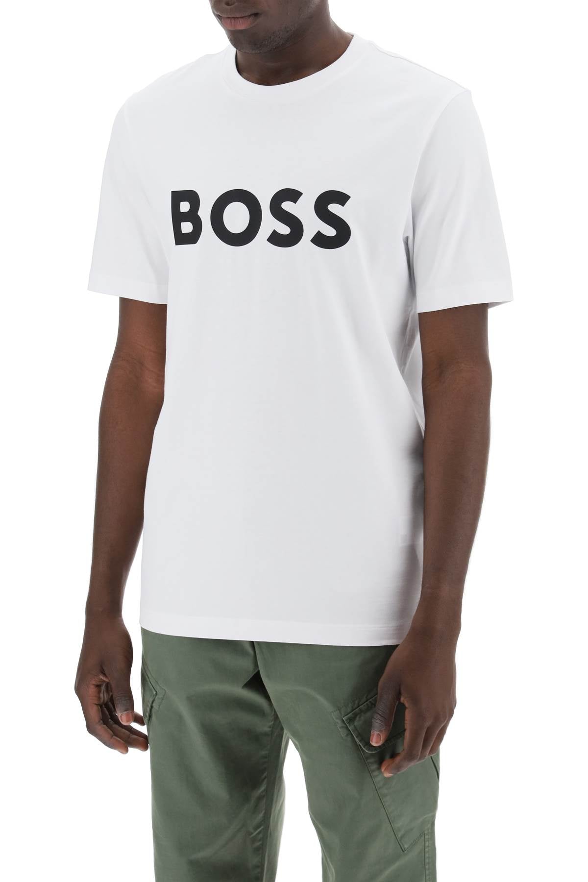 BOSS tiburt 354 logo print t-shirt