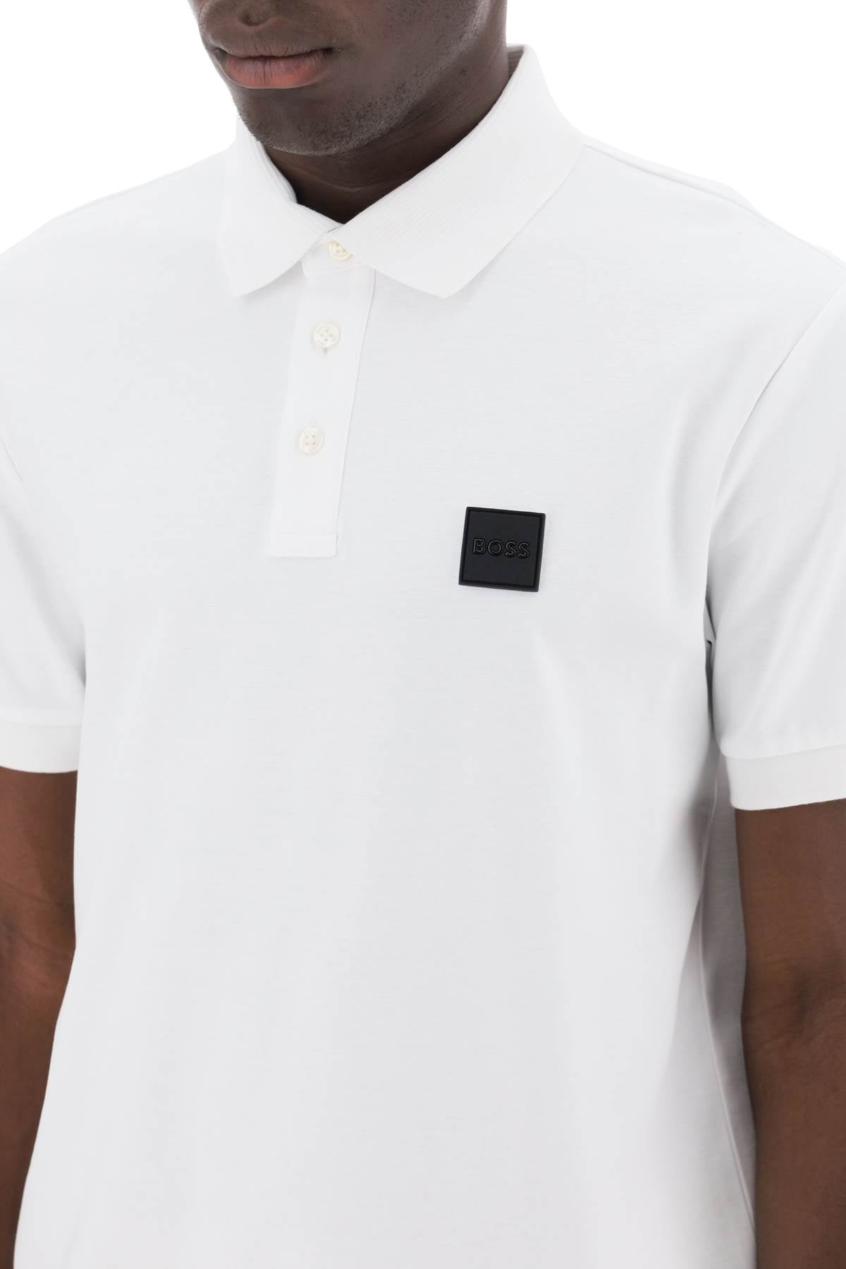 BOSS mercerized cotton polo shirt