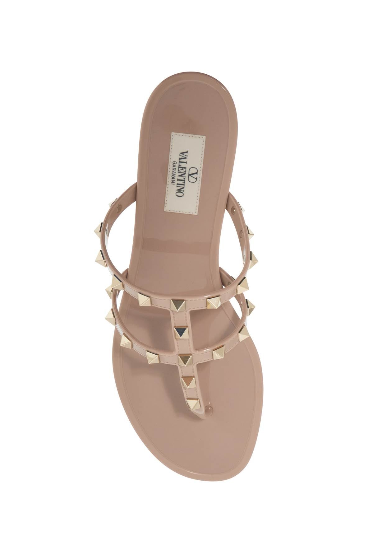 VALENTINO GARAVANI rockstud pvc thong sandals